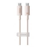 Cablu de date Baseus Habitat Series, USB-C male - USB-C male, 2m, Pink