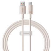 Cablu de date Baseus Habitat Series, USB male - USB-C male, 1m, Pink