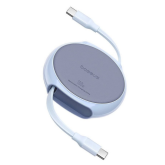 Cablu de date Baseus Free2Draw Mini, USB-C male - USB-C male, 1m, Blue