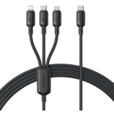 Cablu de date Baseus P10377706123-00, 1 x USB-C - USB-C/USB-A/microUSB, 1.5 m, Black