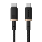 Cablu de date Baseus Dura, USB-C male - USB-C male, 2 m, Black-Gold