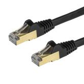 Patch Cord Startech 6ASPAT2MBK, CAT6a, STP, 2m, Black