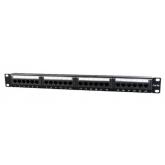 Patch Panel Gembird NPP-C524CM-001, 19inch, 24 port, Black