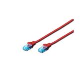 Patchcord Digitus Premium, U/UTP, CAT5e, 1m, Red