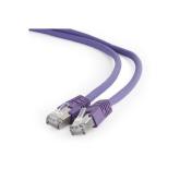 Patchcord Gembird RJ45, Cat. 6A, S/FTP, 2m, Purple