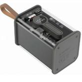 Baterie portabila Gembird Transparent, 18000mAh, 1 x USB-C, 1 x USB, Black
