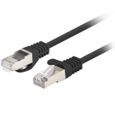 Patch Cord Lanberg PCF6-20CC-0500-BK, F/UTP, Cat. 6, 5 m, Black, 10 bucati