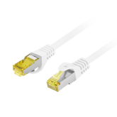 Patch Cord Lanberg PCF6A-10CU-0300-W, S/FTP, CAT.6A, 3 m, White