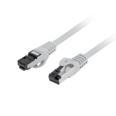 Patch Cord Lanberg PCF8-10CU-0025-S, S/FTP, CAT.8.1, 0.25 m, White