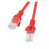 Patch Cord Lanberg PCU5-20CC-0025-R, U/UTP, Cat. 5e, 0.25 m, Red, 10 bucati