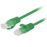 Patch Cord Lanberg PCU6-20CC-0025-G, U/UTP, Cat. 6, 0.5 m, Green, 10 bucati