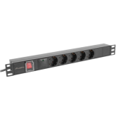 PDU Lanberg PDU-05F-0200-IEC-BK, 5x Schuko, 2 m, Black