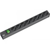 PDU Bachmann 333.505, 8x Schuko, 2m,  Black