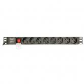 PDU Gembird EG-PDU-014-C14, 8x Schuko, Black