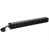 PDU Legrand LN646812, 9x Schuko, Black