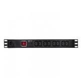 PDU Logilink PDU8A02, 8x C13, Black