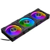 Ventilator Phanteks D30-120 PWM Regular, DRGB LED, 120 mm, Black, 3 bucati