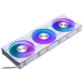 Ventilator Phanteks D30-120 PWM Reverse, DRGB LED, 120 mm, White, 3 bucati