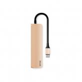 Hub USB Apple iSTYLE Slim, 2x USB, Rose-Gold