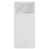Baterie portabila Baseus Bipow, 10000mAh, 2 x USB, 1 x USB-C, White