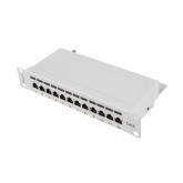 Patch Panel Lanberg PPF6-9012-S, 10inch, 1U, 12 porturi, Cat6, FTP, Gray