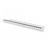 Patch Panel Lanberg PPKS-1024-S, 19inch, 1U, 24 porturi, Keystone, Gray