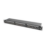 Patch Panel Lanberg PPS6-1024-B, 19inch, 1U, 24 porturi, Cat6, FTP, Black