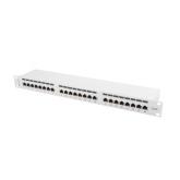 Patch Panel Landberg PPS6-1024-S, 19inch, 1U, 24 porturi, Cat6, FTP, Gray