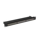Patch Panel Lanberg PPS7-1024-B, 19inch, 1U, 24 porturi, Cat7, FTP, Black