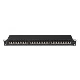Patch Panel Lanberg PPSA-1024-B, 19inch, 1U, 24 porturi, Cat6, FTP, Black