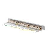 Patch Panel Lanberg PPSA-1024-S, 19inch, 1U, 24 porturi, Cat6a, FTP, Gray