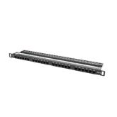 Patch Panel Lanberg PPU5-0024-B, 19inch, 0.5U, 24 porturi, Cat5e, UTP, Black
