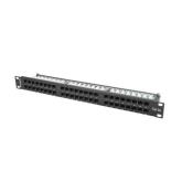 Patch Panel Lanberg PPU5-1048-B, 19inch, 1U, 48 porturi, Cat5e, UTP, Black