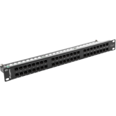 Patch Panel Lanberg PPU6-1048-B, 19 inch, 1U, 48 porturi, Cat. 6, UTP, Black