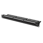 Patch Panel Lanberg PPU6-1124-B, 19 inch, 1U, 24 porturi, Cat. 6, FTP, Black