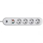 Prelungitor Bachmann B381.2212K, 4x Schuko, 1.5m, Black