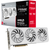 Placa video ASUS AMD Radeon RX 9070 XT PRIME White OC 16 GB, GDDR6, 256 bit
