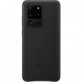 Protectie pentru spate Samsung Leather pentru Galaxy S20 Ultra/5G (2020), Black