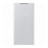 Protectie tip Book Samsung Book LED View pentru Galaxy Note 20 Ultra, White Silver
