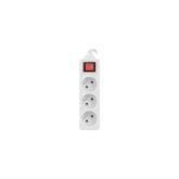 Prelungitor Lanberg PS1-03E-0150-W, 3x Schuko, 1.5m, White