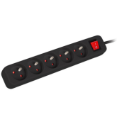 Prelungitor Lanberg PS1-05E-0150-BK, 5 x prize, 1.5 m, Black
