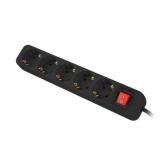 Prelungitor Lanberg PS1-05F-0150-BK, 5 x Schuko, 1.5 m, Black 