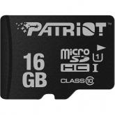 Memory Card microSDHC Patriot LX 16GB, Class 10, UHS-I U1