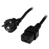 Cablu Startech PXTEUC192M, Schuko CEE7 - IEC 320 C19, 2m, Black