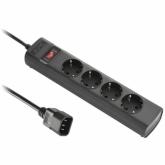 Power Strip UPS APC PZ42I-GR, C14 - 4x Schuko, Black