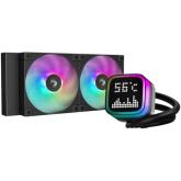 Cooler procesor Deepcool LP240, ARGB LED, 2 x 120mm, Black