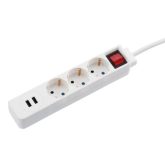 Prelungitor Hama R9137352, 2 x USB-A, 1.4 m, White