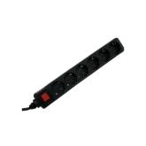Prelungitor Hama R9223810, 6x Shucko, 1.4m, Black