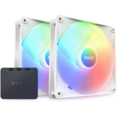 Kit Ventilator NZXT F Series F140 RGB Core, RGB LED, 140 mm, Matte White, 2 bucati