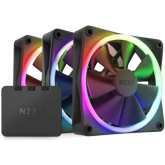 Kit Ventilator NZXT F Series F120 RGB, RGB LED, 120 mm, Matte Black, 3 bucati